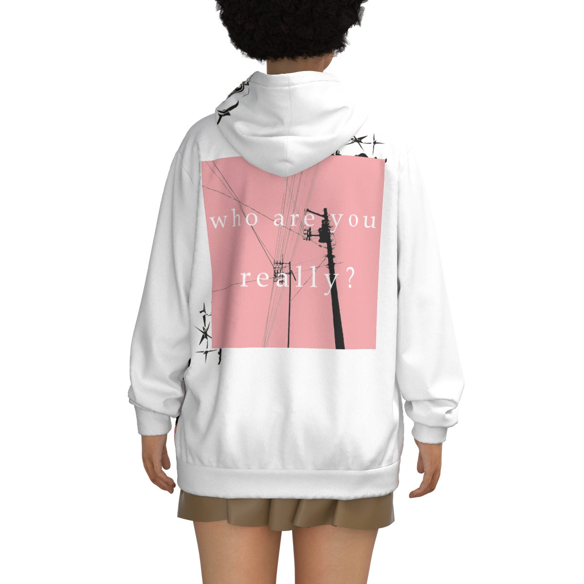 "who are you really" - hoodie design2