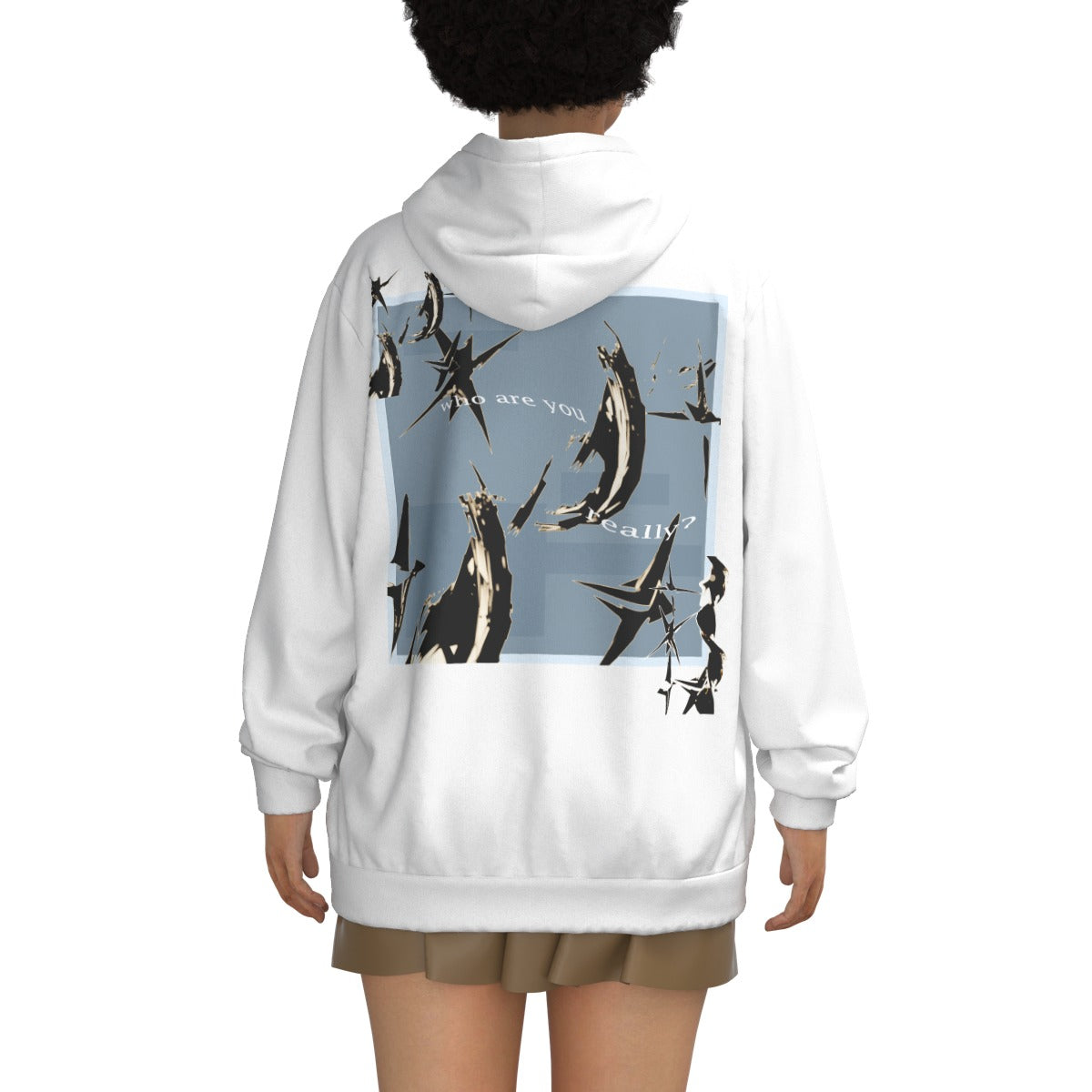 "who are you really"- hoodie design3