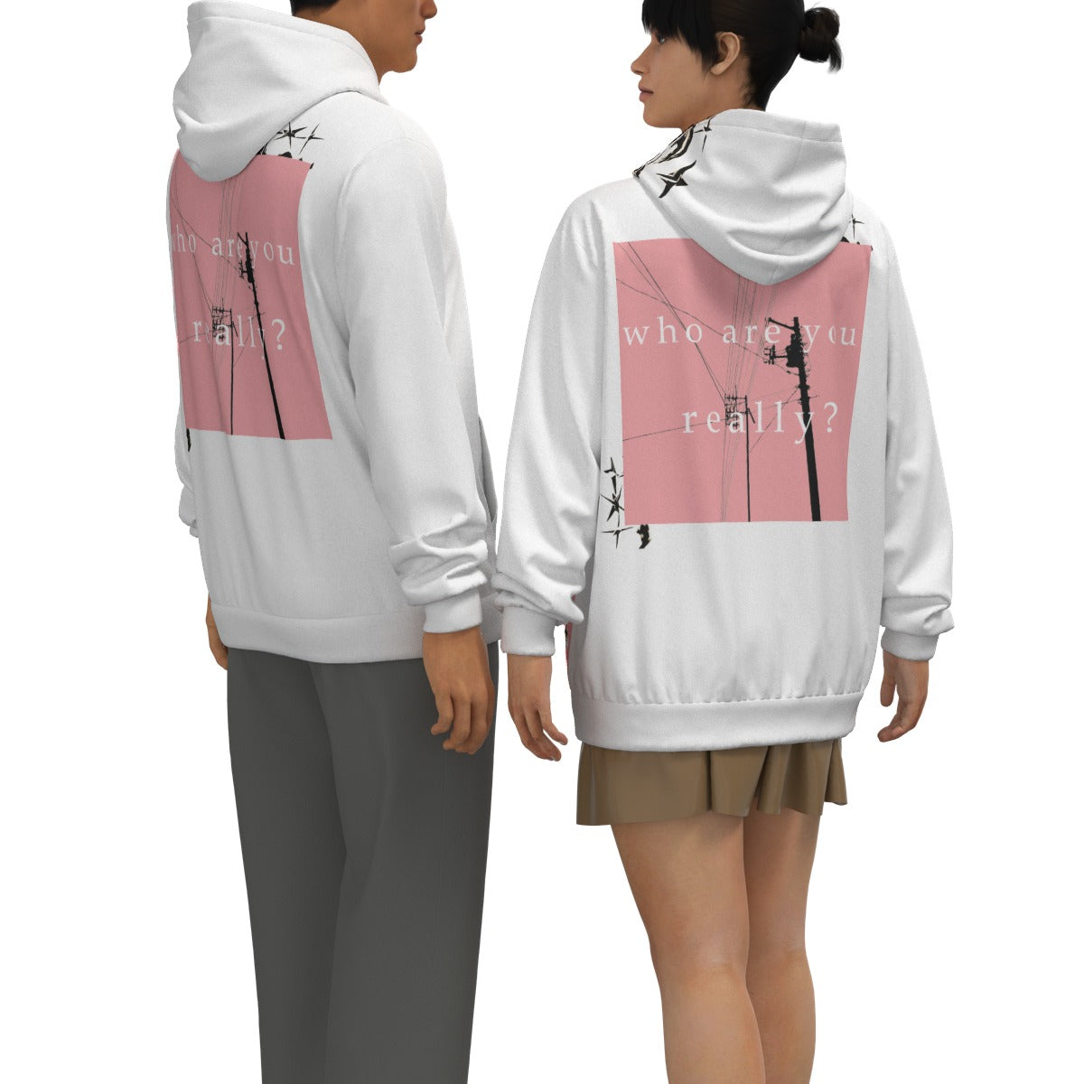 "who are you really" - hoodie design2